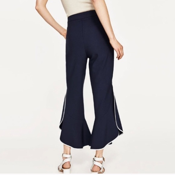 🦋 ZARA HIGH WAIST CONTRASTING FRILL TROUSERS🦋 - Picture 8 of 8